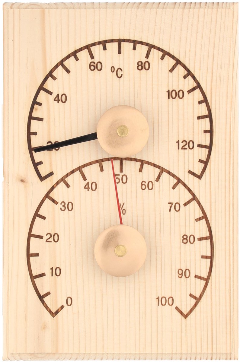 4Living sauna thermo-hygrometer - pine