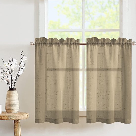 SOLEVITO Bistrogordijn Basic wit 45x140 cm kopen