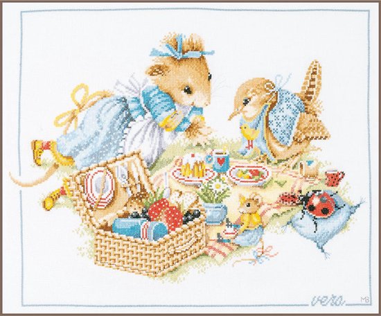 borduurpakket PN0204890 marjolein bastin, vera de muis, picknick