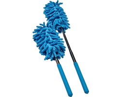 Gadgetpoint - Schoonmaak spons met stok - Uitschuifbaar - Autospons - Washandschoen - Schoonmaakspons Handschoen - Stoffen - Cleaning - Blauw