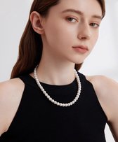 Gold plated parelketting met grote en kleine zoetwaterparels - Lengte