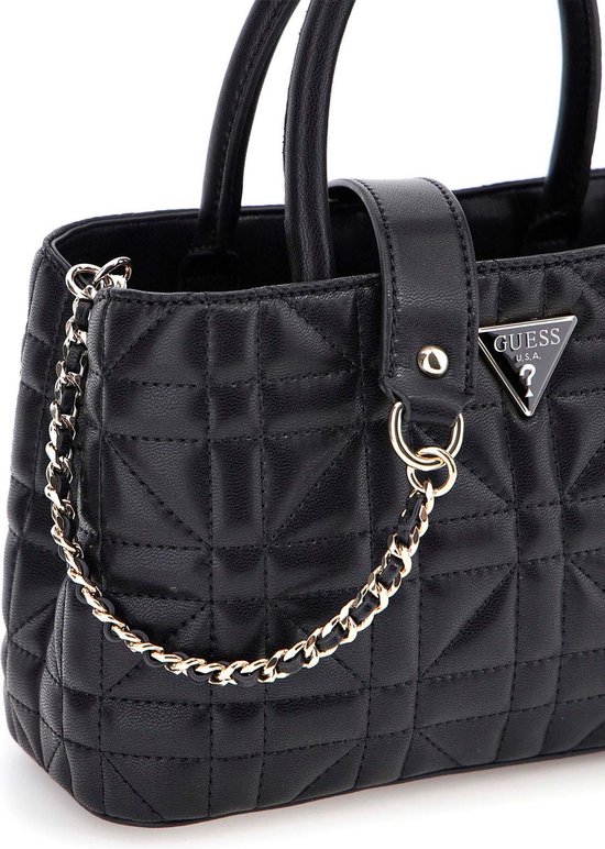 GUESS Sac shopper Sac à main Edita Elite Satchel Black Noir