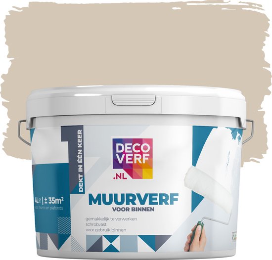 Boîte de peinture murale Decoverf bambou crème 4L.