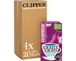 Clipper - Biologische Thee - Nighty Night - Rooibos & Kaneel & Kamille - 4 x 20 theezakjes