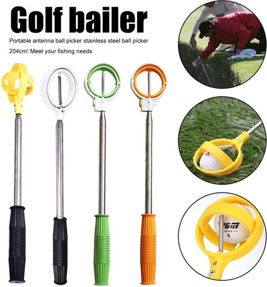 Bovista Golfbalhengel - Golfhengel - Uitschuifbaar - Ball Retriever - Golf Accessoires - Wit van Bovista — afbeelding 2