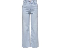 ONLY ONLMADISON BLUSH HW WIDE DNM CRO495 NOOS Dames Jeans - Light Blue Bleached Denim