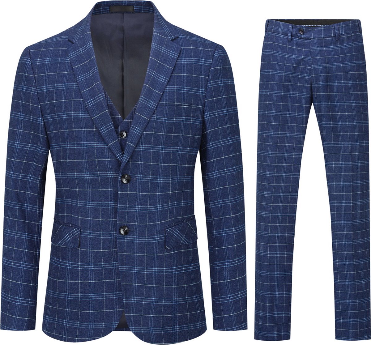 Allthemen Heren 3-Piece Suit - Heren pakjas voor zaken en bruiloften - 3XL