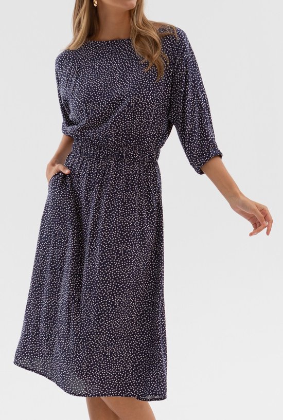 Dames jurk | Viscose | Blauwe | Maat 36/S