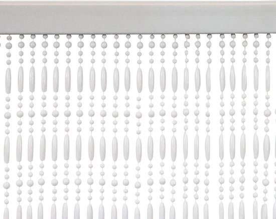 Vliegengordijn 90x220 cm - Wit - IVOL Deurgordijn Robin - Kralengordijn - Horgordijn van Merkloos — afbeelding 2