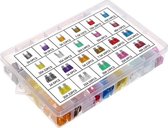 Knaak Jeu de fusibles enfichables 300 pièces - 300 pièces dans une boîte d'assortiment - Fusibles de voiture - Différents types de fusibles - Fusible enfichable