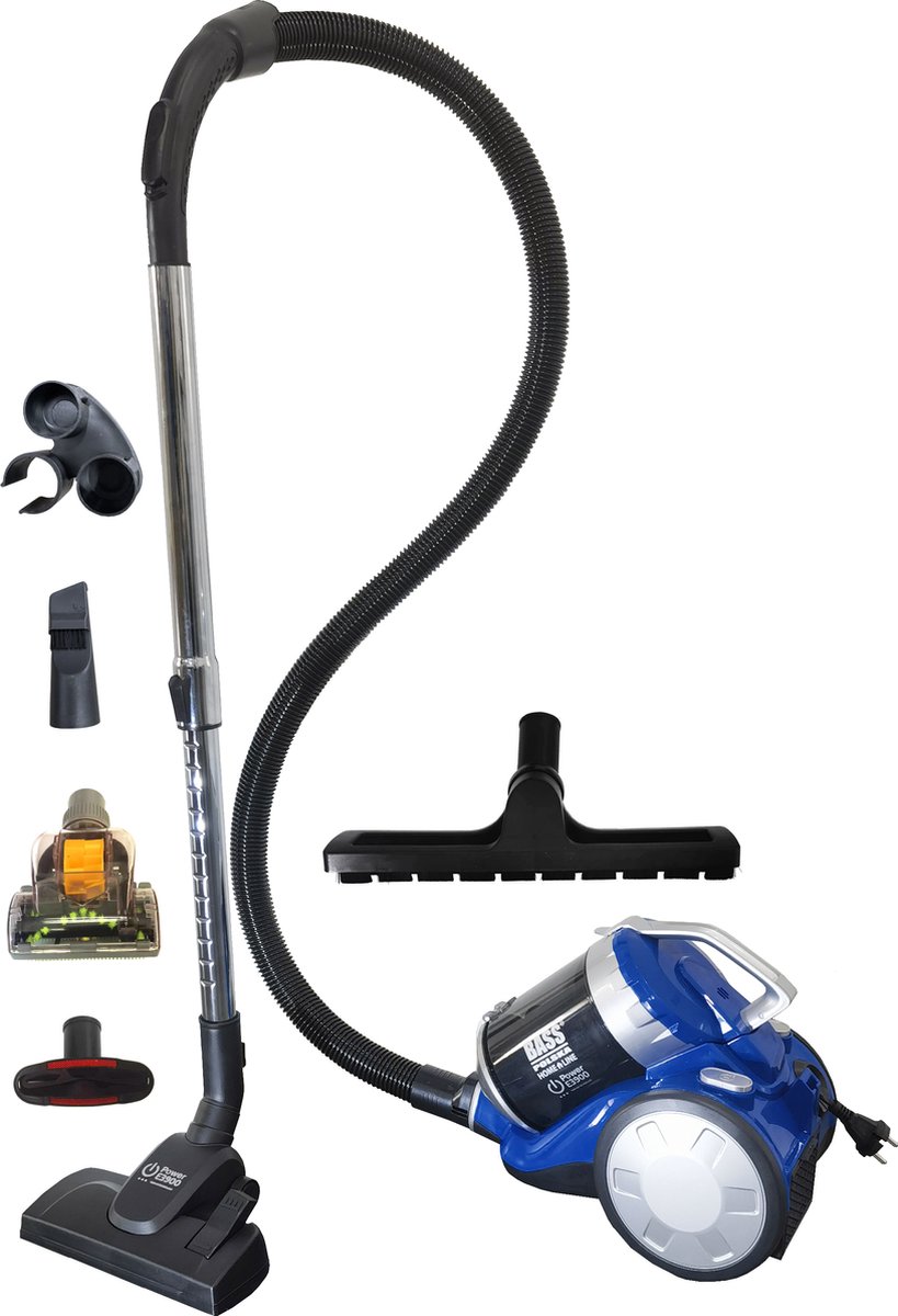 Zakloze cyclonische stofzuiger met een set tips en een 900w klopper
