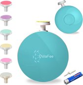 NilaFee - Electrische Baby Nagelvijl - 7 Vijlen - Incl. Batterij - Baby Nagelknipper - Manicureset Baby - Nagelschaartje - Dusty Mint