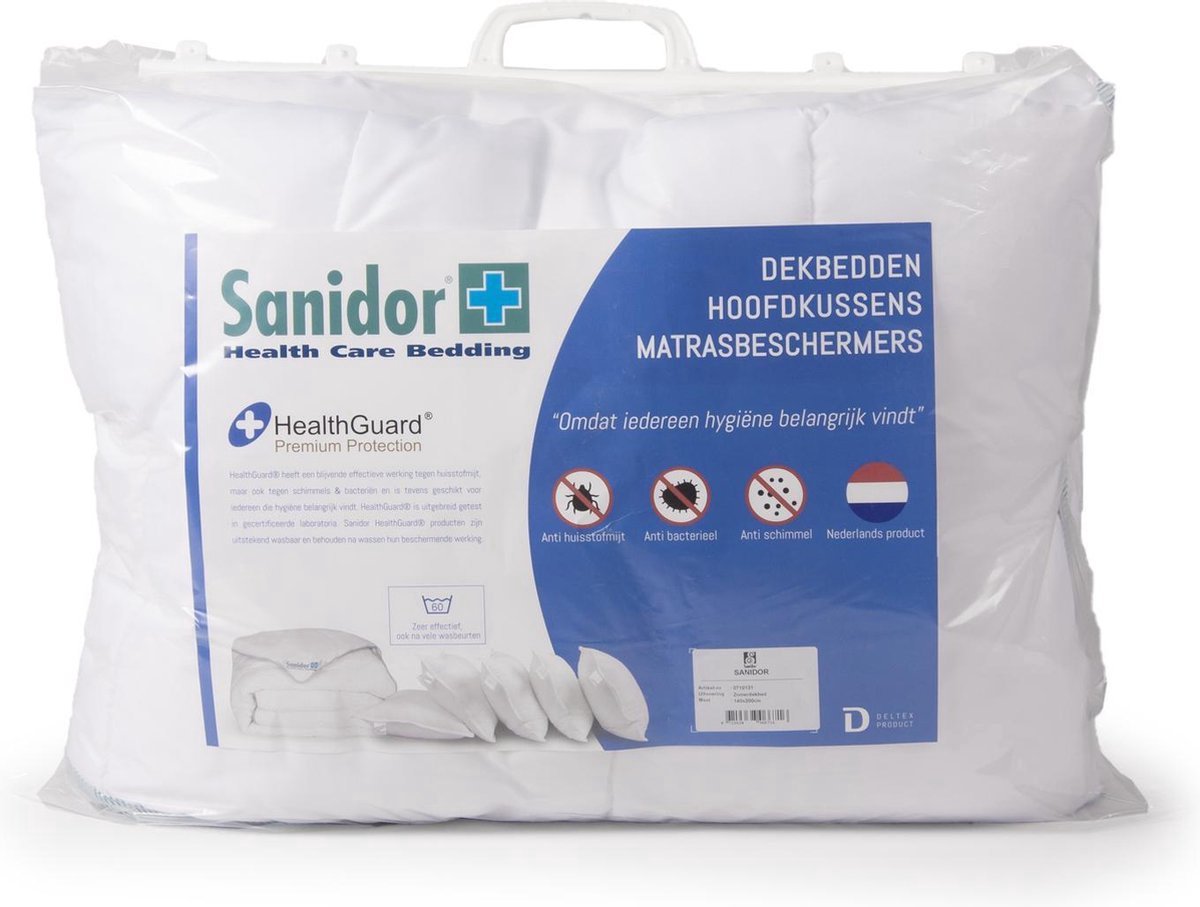 Sanidor Health Guard Zomerdekbed - Eenpersoons - 135x200 cm - Wit