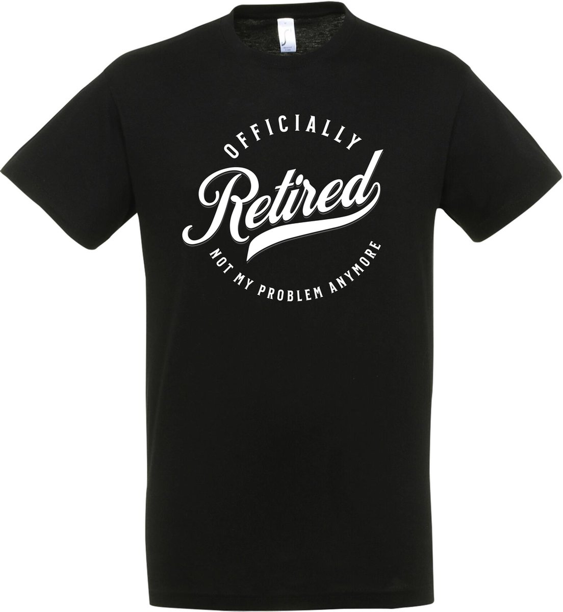 Officially Retired T-shirt - Maat XL - Pensioen T-shirt - pensioen cadeau - pensioen - Heren T-shirt - Dames T-shirt - Unisex