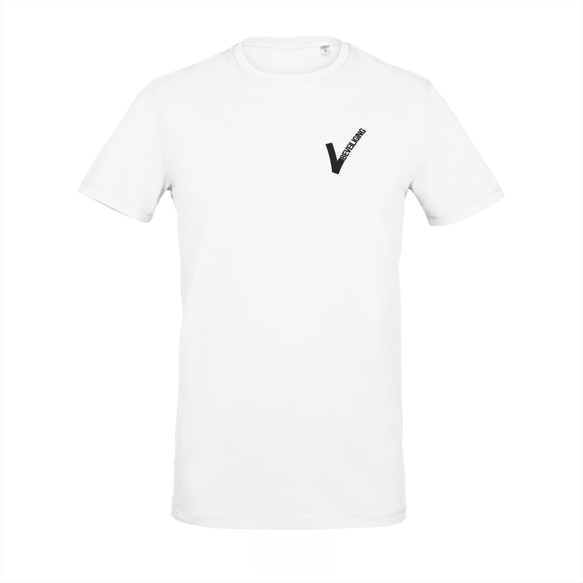 Beveiliging T-shirt met V-logo - T-shirt wit korte mouw - Maat 2XL - Beveiligingskleding