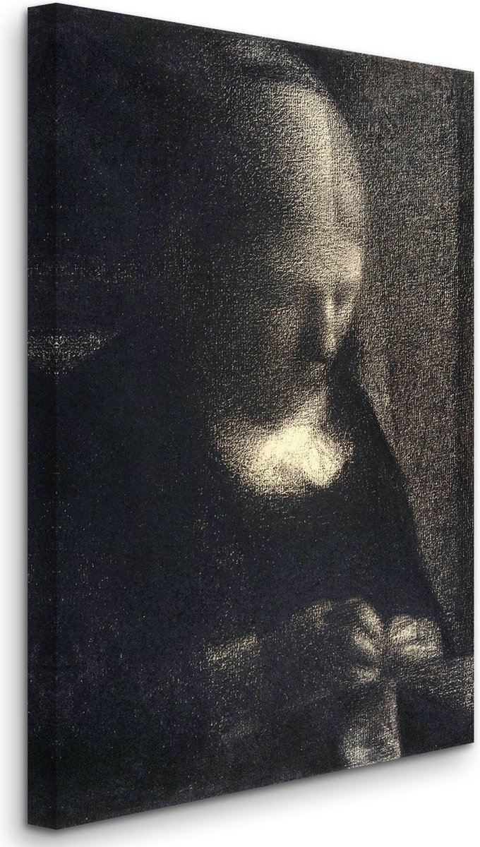 Georges Seurat - Embroidery; The Artist's Mother - Borduurwerk; De moeder van de kunstenaa