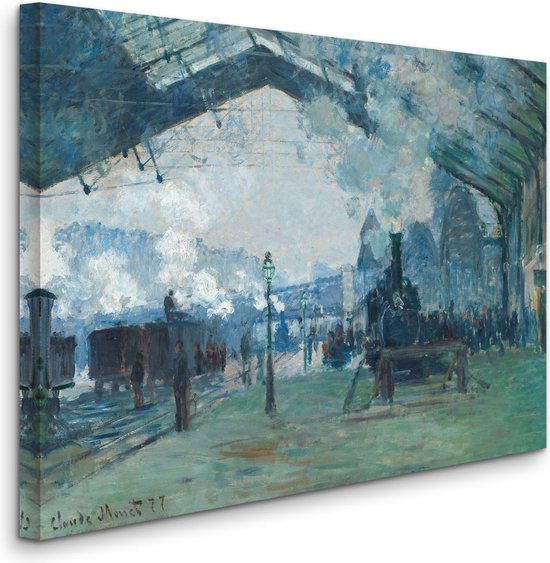 Claude Monet - Arrival of the Normandy Train, Gare Saint Lazare - Aankomst van de Normandië-trein, Gare Saint Lazare (1877) - 2:3