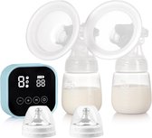 Bol.com Famanu - Elektrische borstpomp borstpomp met 4 modi en 9 zuigstanden borstpomp met led-display sterke zuigkracht anti-te... aanbieding