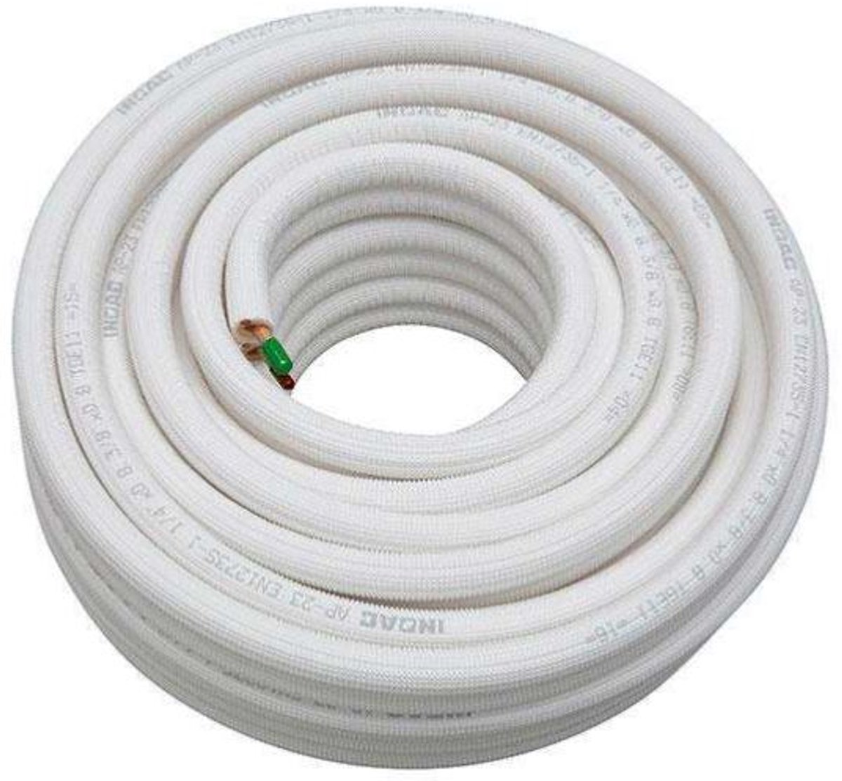 Geïsoleerde koperleiding 3/8'' + 5/8'' (rol van 20m) - airco accessoires - airco leiding