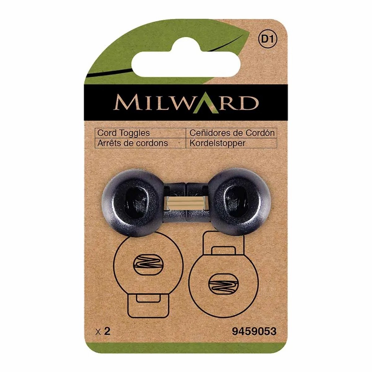 Milward Koorstopper zwart 2 stuks