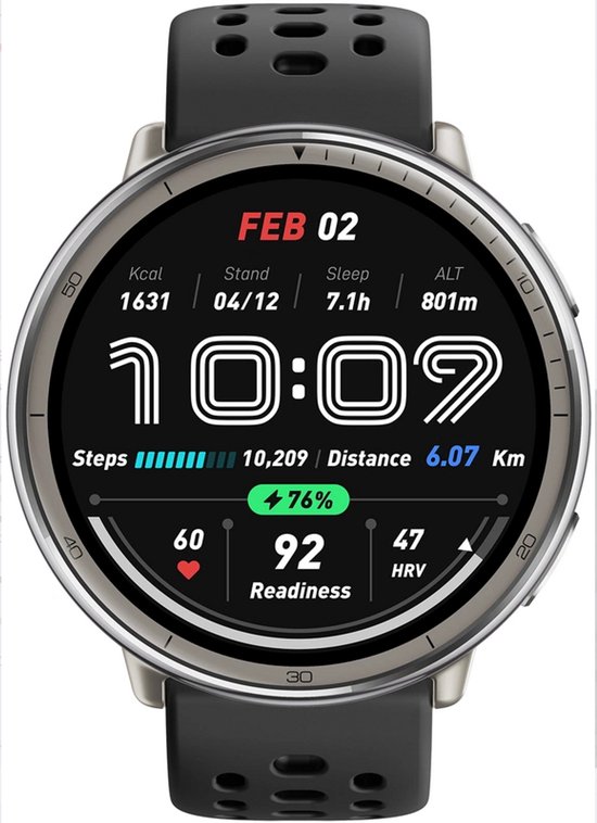 Amazfit Active 2 Round – Smartwatch – 44 mm – Zwart