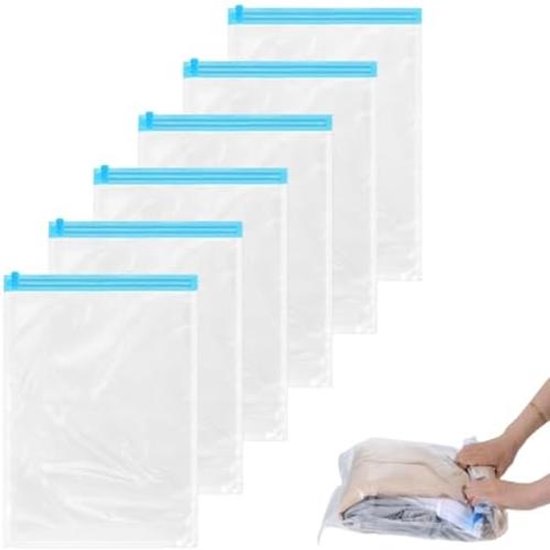 Vacuümzakkenset voor Kleding [12-delig] in maat (4x 35x50 cm / 4x 40x60 cm / 4x 50x70 cm