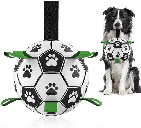 Foto: Hondenballen onverwoestbare hondenspeelgoedbal hondenvoetbal met handvat voetbal voor honden waterspeelgoedhonden verjaardagscadeaus voor honden hondenballen met pomp voor middelgrote grote honden
