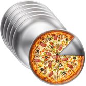 Set de 6 plaques à pizza rondes en acier inoxydable, idéales pour la maison et la restauration