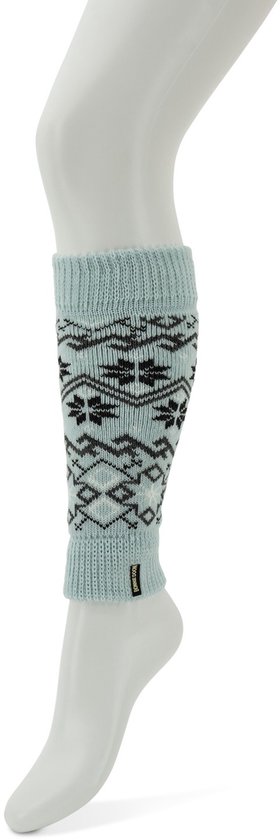 Bonnie Doon Beenwarmer Unisex Winter Time Kort 30cm Licht Blauw Noors Patroon Boottop 100% Acryl - Winters Patroon - Mode - Geen Sneeuw In Schoenen - Warm - Elegant - Dames - Jeugd - Comfortabel - Licht Blauw - Cameo Blue - 1 Paar - BP231789.523