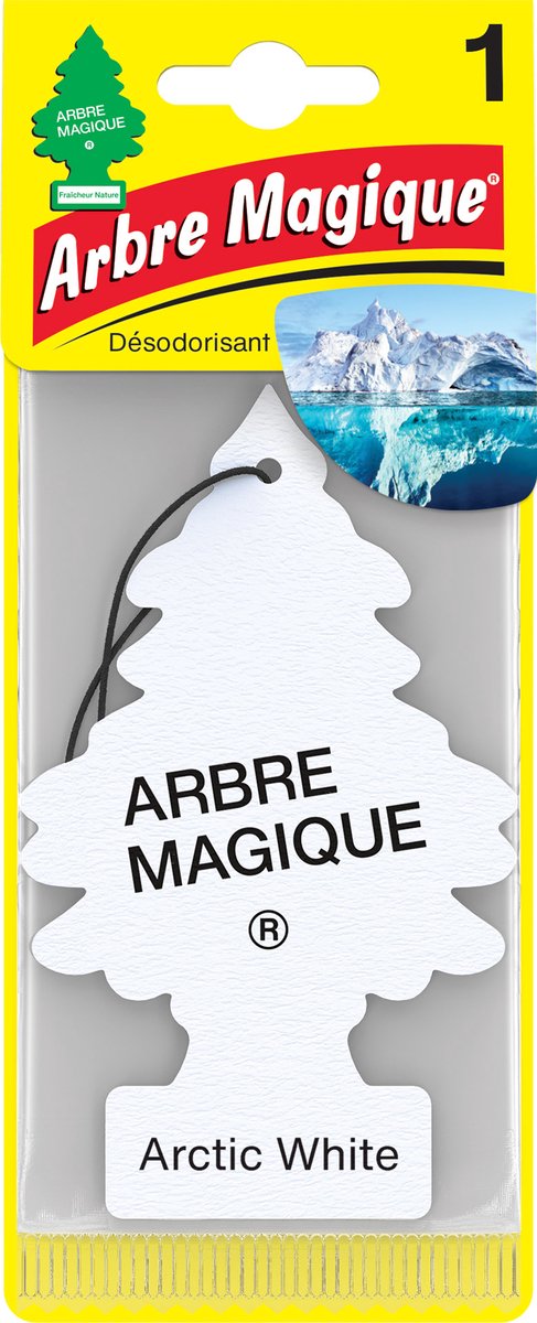 Wonderboom Luchtverfrisser Arctic White - auto geurtje - auto parfum - Arbre Magique