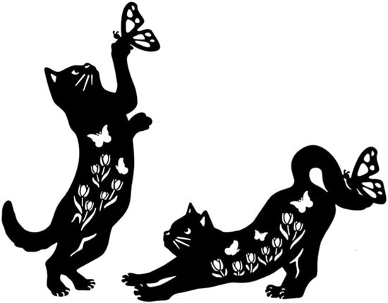 Unyqoos ® Betoverende Metalen Kattenbeelden voor Tuin en Terras - Unieke Outdoor Decoratie van Unyqoos — afbeelding 5