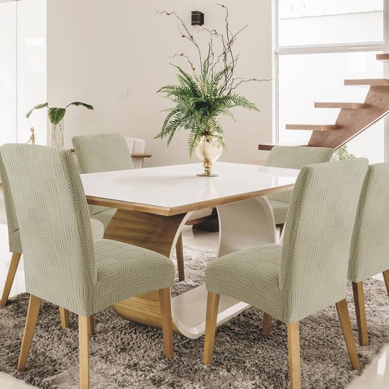 Velvet Stoelhoezen Voor Eetstoelen 2/4/6 Stks Stoel Beschermer Slipcover, Elastische Verwijderbare Wasbare Eetkamerstoelen Stoel Hoes Voor Eetkamer Bruiloft Banket (6 stuks,Paars