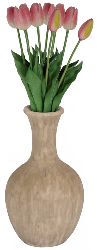 LWuuywa Kunstmatige latex tulpen Real Touch voor bruiloft, thuis, hotelfeest - kunstbloemen bruiloftsboeket woondecoratie (24, lichtroze