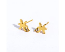 Plux Fashion Vissen Oorbellen - Goud - 1cm - Sieraden - Sterrenbeeld Oorbellen - Vissen Sterrenbeeld - Stainless Steel - Sieraden Cadeau - Pisces Earrings - Gouden Oorbellen - Luxe Style - Duurzame Kwaliteit - Roestvrijstaal