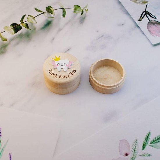 Tandendoosje-tandendoosje jongens-Kraamcadeau-Baby cadeau-tandendoosje meisjes-Inclusief 1 kleine tang-tandendoosie hout-Sectie B van Sytaun — afbeelding 3