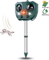 Ultrasone Kattenverjager - Kattenschrik - Zonneenergie - Marterverjager - Op batterijen - Met adapter - Katten afweermiddel - Tuin - Ongedierte verjager