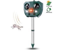 Ultrasone Kattenverjager - Kattenschrik - Zonneenergie - Marterverjager - Op batterijen - Met adapter - Katten afweermiddel - Tuin - Ongedierte verjager