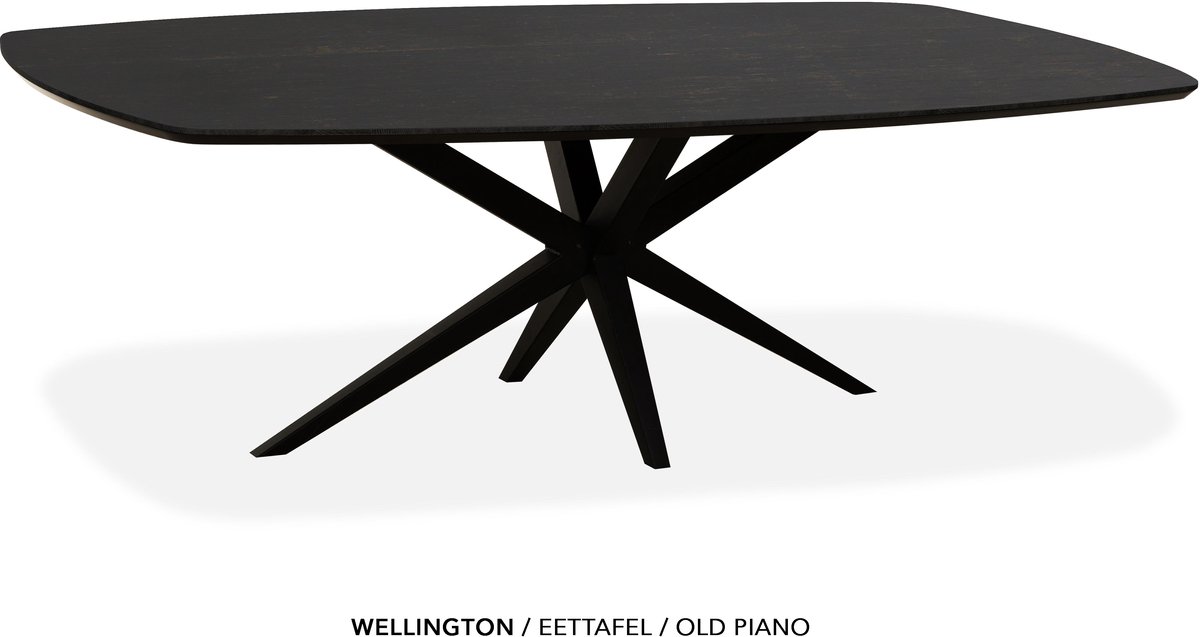Maxfurn Deens ovale eettafel 220x120cm met verjongde rand | Zeer krasvast | Kleur: Old piano