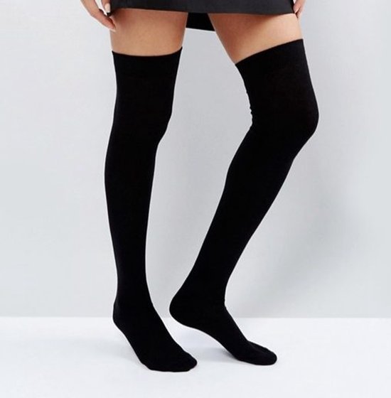 4 paires de Chaussettes hautes unisexes avec 80 % Katoen 40-46 Zwart