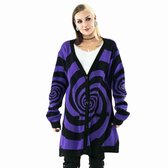 Vixxsin - Hypno Lange cardigan - M - Zwart/Paars