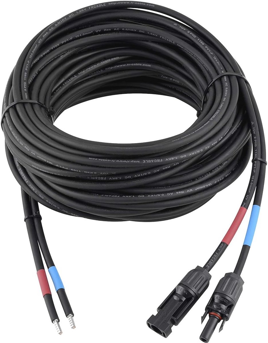 Professionele 4mm² Aansluitkabel voor Zonnepanelen naar Laadregelaar 10 Meter
