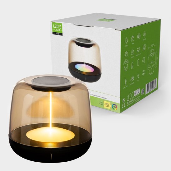 Lampe de table rechargeable LED's Light avec tactile - Fonctionne sans fil sur batterie - Wit et couleur