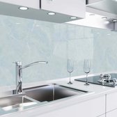 Keuken achterwand zelfklevend - Spatscherm keuken - Spatwand fornuis - Muurbeschermer - Verstevigde PET folie - 0,37 mm - Mat - Marmer blauw - Materiaalstaal A5