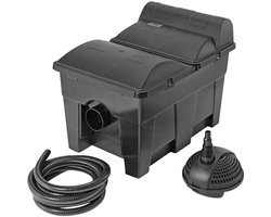Complete Vijverfilter Set tot 15.000 l - Filterpomp en Doorstroomfilter met UVC-Technologie