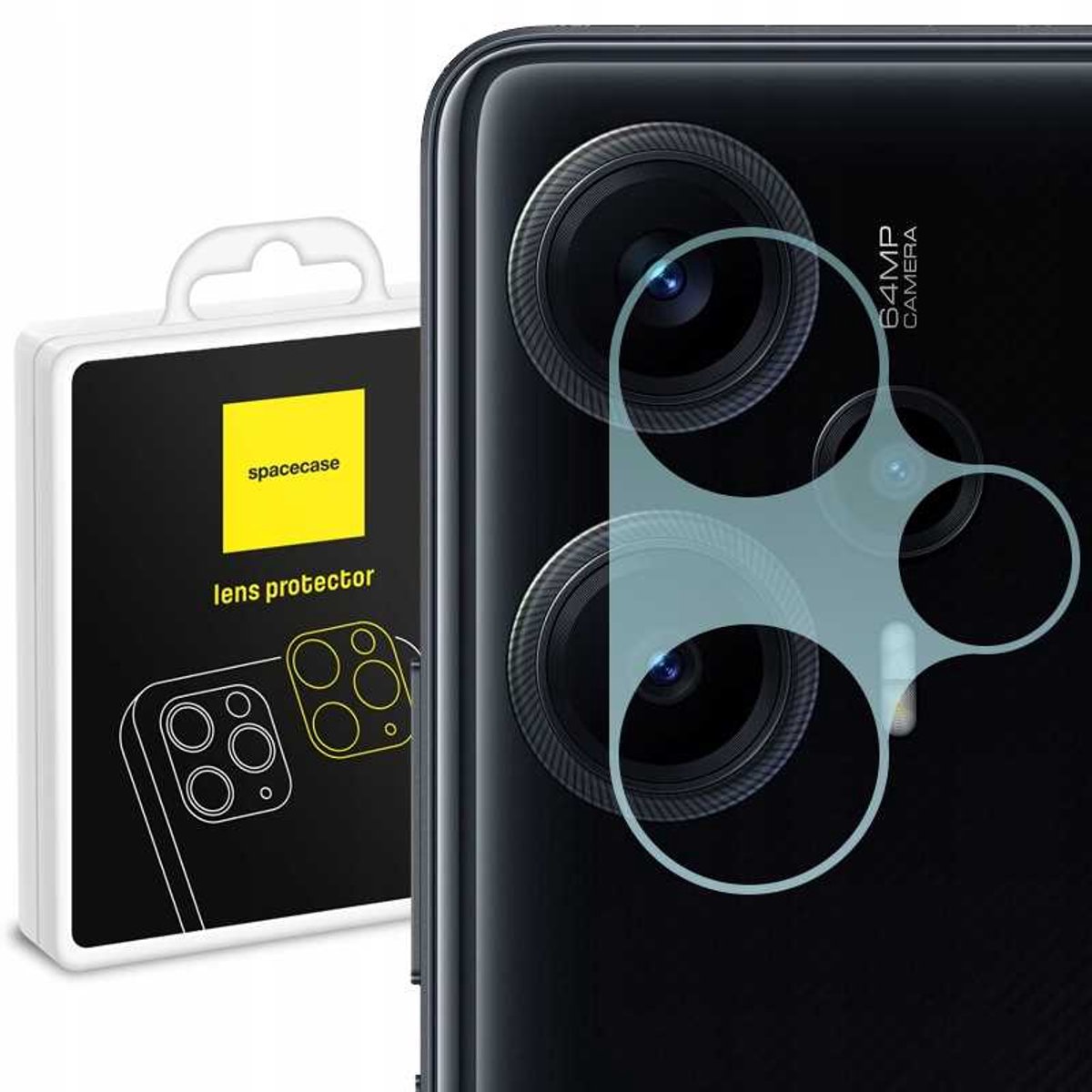 Spacecase Cameraglas Van Gehard Glas Voor Poco F5 Beschermfolie