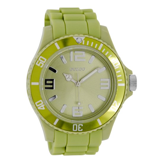 OOZOO Timepieces Groene horloge met groene rubber band C4349 bol