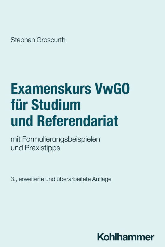 Examenskurs VwGO für Studium und Referendariat - cover