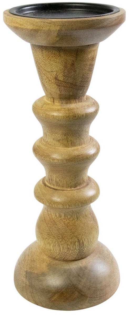 Kandelaar mango hout ringen 25cm