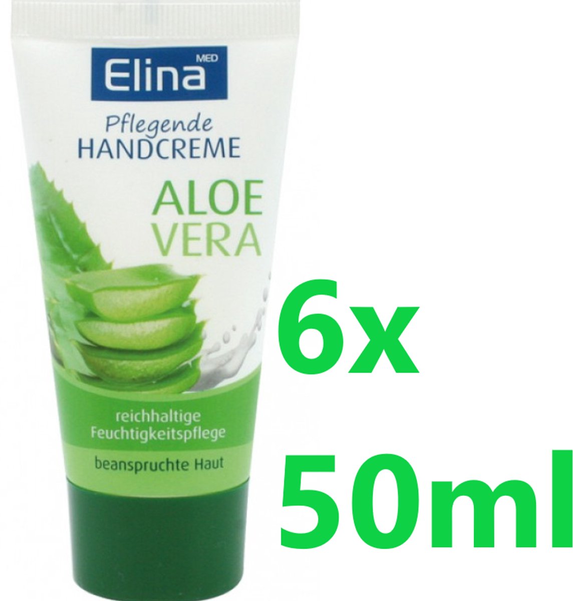 Elina handcreme - Aloë Vera - 6 x 50ml - Voordeelverpakking
