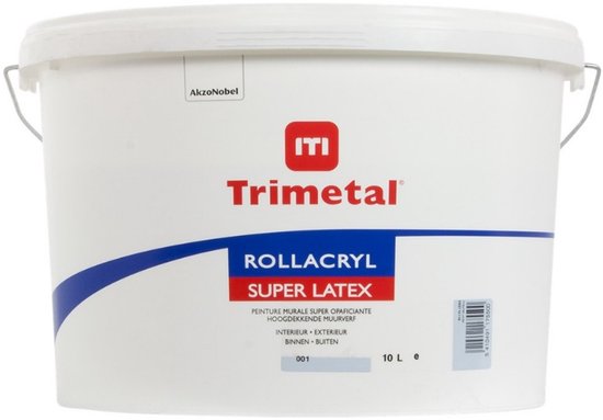 Trimetal Rollacryl Superlatex - Wit 001 - 10L